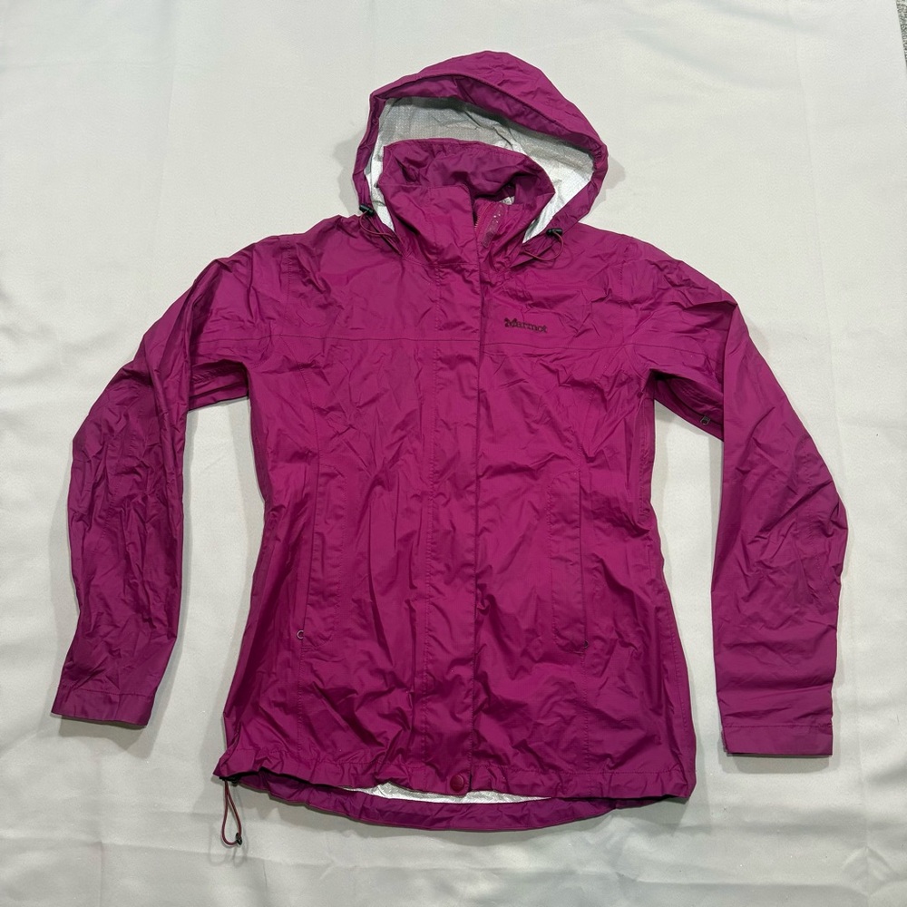 Marmot Women's PreCip Eco Hooded Waterproof Rain Jacket sz: S
